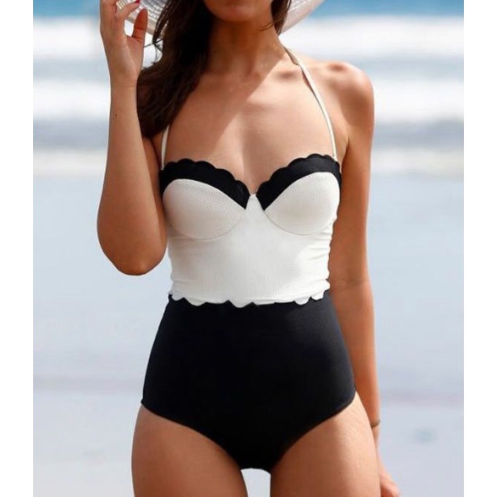 Cupshe Classic Tone Contrast one-piece 🌊🐚
